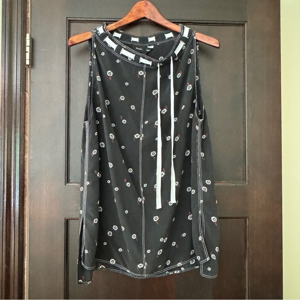 Proenza Schouler Sleeveless Printed Blouse - 10